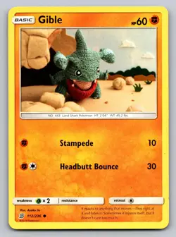 Gible 112/236 Common Unified Minds Pokemon Lightly Played - Image 1