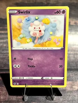Swirlix 083/195 Common SWSH12: Silver Tempest Pokemon TCG Asako Ito - Image 1