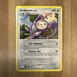 Ambipom 3/123 Holo Rare Pokemon TCG Diamond & Pearl Mysterious Treasures 2007 HP - Image 1