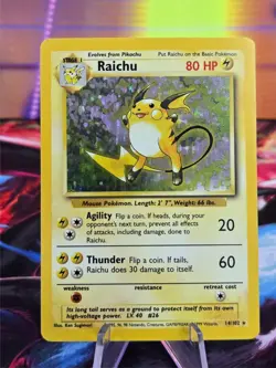 Pokemon TCG Raichu Base Set 14/102 Holo 1999-2000 Wizards Base Set - Image 1