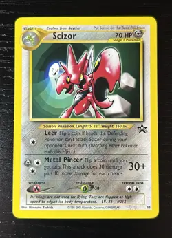 Pokemon Scizor #33 Black Star League Promo 2001 WOTC NM- - Image 3
