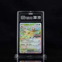 2025 Pokemon SV Prismatic Evolutions Stamp 006/131 Leafeon EX RR TAG 10 (957) - Image 1