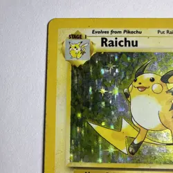 Raichu 14/102 Holo Rare Base Set Unlimited Heavy Played - Image 3