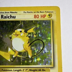 Raichu 14/102 Holo Rare Base Set Unlimited Heavy Played - Image 4