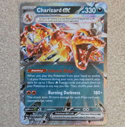 Nintendo Pokemon TCG Charizard ex 125/197 Obsidian Flames Holo UR Tera - Image 1