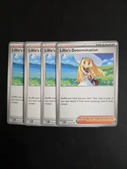 POKEMON TCG 4x PLAYSET – LILLIE'S DETERMINATION 119/132 MEGA EVOLUTION - Image 1
