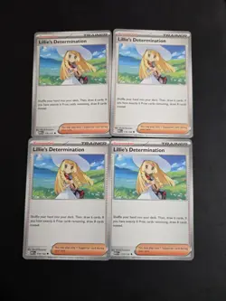 POKEMON TCG 4x PLAYSET – LILLIE'S DETERMINATION 119/132 MEGA EVOLUTION - Image 3