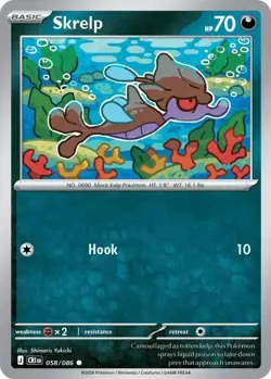 Pokemon Skrelp Chaos Rising Common 058/086 NM-EX - Image 1