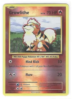 Growlithe 17/108 Pokemon XY - Evolutions Reverse Holo - LP - Image 1