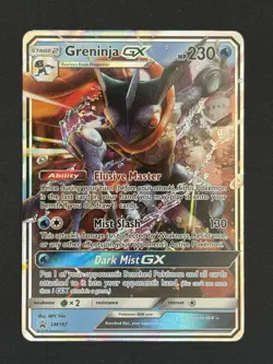 Pokemon TCG Greninja GX SM197 SM Promo LP - Image 1