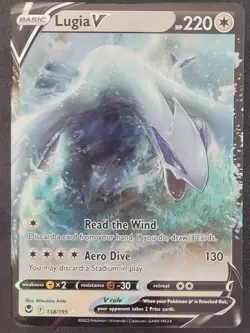 Lugia V 138/195 Ultra Rare Silver Tempest Pokemon TCG - Image 1