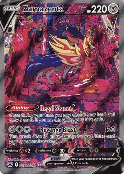 Zamazenta V GG54/GG70 Holo V Rare Crown Zenith Galarian Gallery Pokemon NM - Image 1