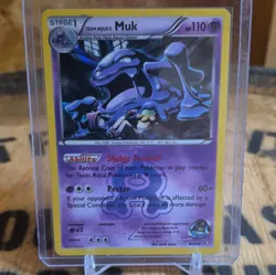 Pokemon TCG Team Aqua's Muk 8/34 Double Crisis Holo Rare Stage 1 HP110 2015 - Image 1