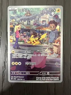 Pikachu AR #173/165 Pokemon SV: Scarlet & Violet 151 NM (Korean) - Image 1