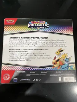 Pokemon TCG Scarlet & Violet Prismatic Evolutions Poster Collection Box Sealed - Image 2