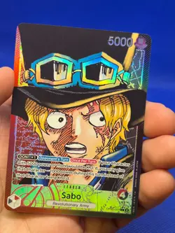 One Piece Awakening of the New Era Sabo OP05-001 Alternate Art Parallel Leader - Image 2
