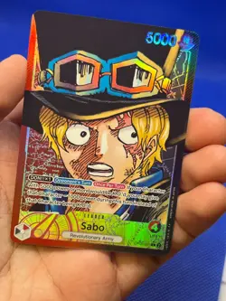 One Piece Awakening of the New Era Sabo OP05-001 Alternate Art Parallel Leader - Image 4