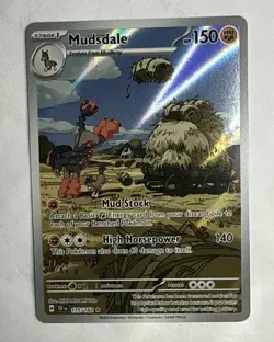 Pokemon TCG Mudsdale Illustration Rare Card 175/162 Temporal Forces - Image 1