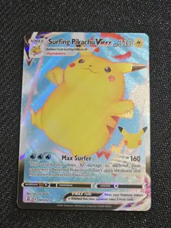 Surfing Pikachu VMAX 009/025 Celebrations Holo - Pokemon Card Near Mint - Image 2
