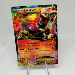 Pokemon TCG Houndoom EX Holo Ultra Rare Card 21/162 XY Breakthrough Nm-Mt - Image 1