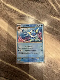 Vaporeon Master Ball Pattern Holo Rare Card 022/131 SV Prismatic Evolutions - Image 1