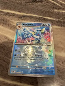 Vaporeon Master Ball Pattern Holo Rare Card 022/131 SV Prismatic Evolutions - Image 2