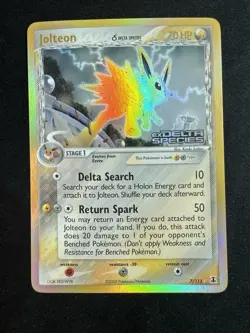 Pokemon TCG Jolteon EX Delta Species 7/113 Reverse Holo Rare Card - Image 1