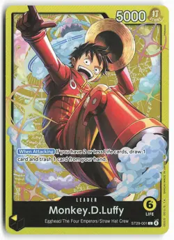 Monkey.D.Luffy ST29-001 Foil Starter Deck 29: Egghead One Piece Card - Image 2