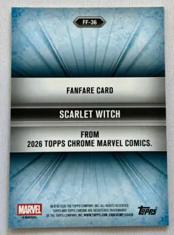 2026 TOPPS CHROME Marvel SCARLET WITCH FanFare Card FF-36 - Image 2
