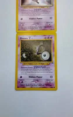 2000 Pokemon Lot Of 2 Unown Cards (K) 58/64. (V) 98/105. NM-MT - Image 5