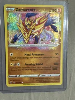 Pokemon TCG Zamazenta 102/185 SWSH Vivid Voltage Rare Card NM - Image 1