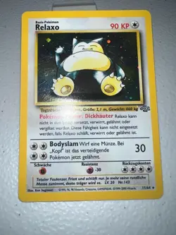 Pokemon TCG Jungle 11/64 Snorlax German Edition Relaxo LP Foil Holo - Image 1