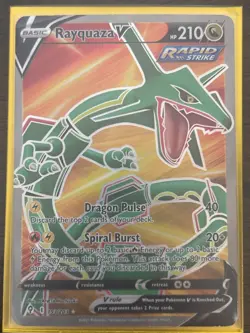 Rayquaza V - 193/203 - Pokemon Evolving Skies Sword Shield Full Art Rare Card NM - Image 1