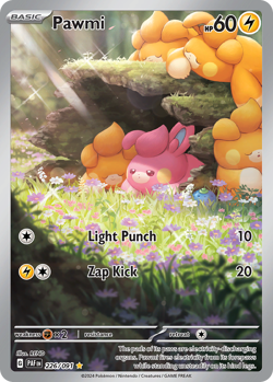 PAWMI 226/091 ILLUSTRATION RARE PALDEAN FATES POKEMON NM/M - Image 3