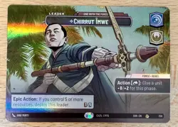 Star Wars Unlimited Spark of Rebellion Chirrut Imwe SHOWCASE Leader Card - Image 2
