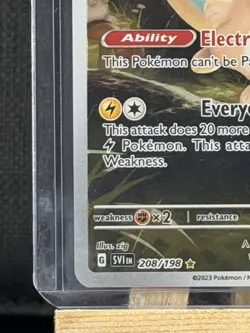Pokemon TCG Pachirisu 208/198 SV01 Scarlet & Violet IR Full Art Holo EN 70 HP - Image 4