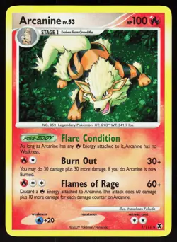 Arcanine 1/111 Holo Rare Rising Rivals Pokemon 1-4-66 - Image 1