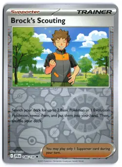 Brock's Scouting 146/159 SV09: Journey Together Reverse Holofoil EN Pokemon NM - Image 1