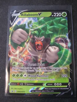 RILLABOOM V 2020 Pokemon Sword and Shield Black Star Promo #14 HOLO - Image 1
