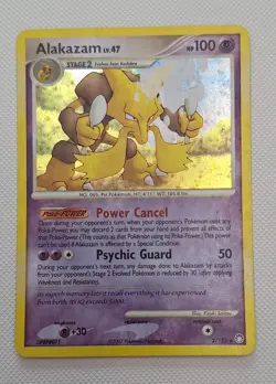 Pokemon TCG Alakazam 2/123 Mysterious Treasures Holo Rare w/ Holo Bleed MP - Image 1
