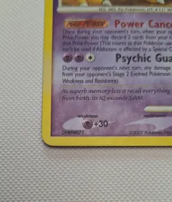 Pokemon TCG Alakazam 2/123 Mysterious Treasures Holo Rare w/ Holo Bleed MP - Image 4