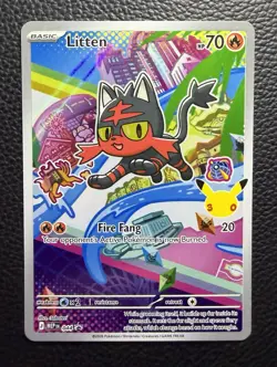 Pokemon TCG Litten 044 Mega Evolutions Black Star Promo - Image 1