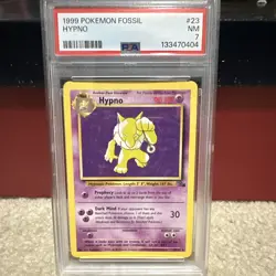 Pokemon TCG Fossil Hypno 23/62 Unlimited Regular PSA 7 EN 1999 - Image 1