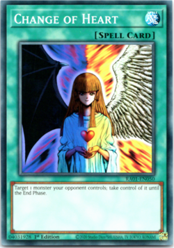 Change of Heart - RA01-EN050 - Super Rare - 1st Edition Yugioh - Image 1