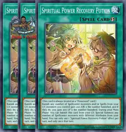Yugioh! 3x Spiritual Power Recovery Potion CORI-EN060 Common 1st Ed NM - Image 1