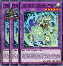 Yugioh! 3x Possessed Destiny - Wynn CORI-EN099 Super Rare 1st Ed NM - Image 1