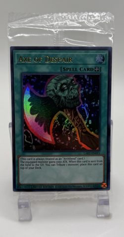 Axe Of Despair Yugioh Sealed Promo LART-EN051 Ultra Rare Lost Art Promotion - Image 1