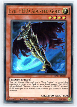 Evil HERO Adusted Gold - RA04-EN029 - Ultra Rare - 1st Edition - Yugioh - Image 1