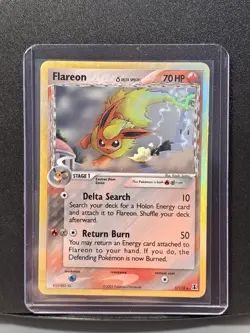 Flareon 5/113 Delta Species Rare Holo Pokemon TCG Ungraded Card - Image 2