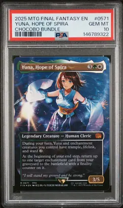 2025 MTG FINAL FANTASY CHOCOBO BUNDLE #0571 YUNA, HOPE OF SPIRA PSA 10 - Image 1